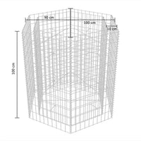 Hexagonal Gabion Raised Bed 100x90x100 cm Kings Warehouse 