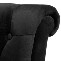 High Back Sofa Chair Black Fabric Kings Warehouse 
