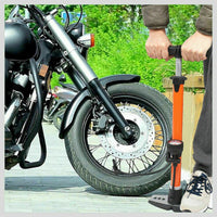 High Pressure Air Pump Bicycle Bike Alloy Floor Air Gauge Ball Balloon Nozzles Kings Warehouse 