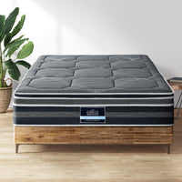 Home 35CM QUEEN Mattress Bed 7 Zone Dual Euro Top Pocket Spring Medium Firm mattresses Kings Warehouse 