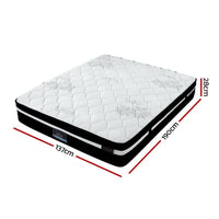 Home DOUBLE Bed Mattress Size Extra Firm 7 Zone Pocket Spring Foam 28cm mattresses Kings Warehouse 