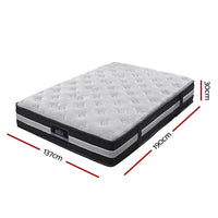 Home Double Mattress Bed Size 7 Zone Pocket Spring Medium Firm Foam 30cm mattresses Kings Warehouse 