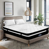 Home King Bed Mattress Size Extra Firm 7 Zone Pocket Spring Foam 28cm mattresses Kings Warehouse 