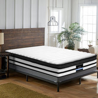 Home KING Mattress Size Bed Euro Top 5 Zone Pocket Spring Plush Foam 27CM mattresses Kings Warehouse 