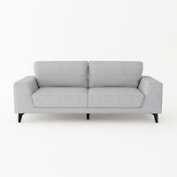 Hopper 3 Seater Fabric Sofa Light Grey Colour Sofas Kings Warehouse 