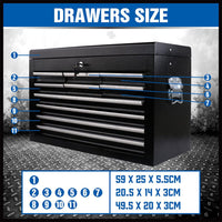HORUSDY 10-Drawer Tool Box Chest Toolbox Lockable Drawer Cabinet Garage Storage Kings Warehouse 