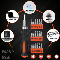 HORUSDY 19 Pcs Ratchet Precision Screwdriver Bits Set Slotted Phillips Tox Hex Kings Warehouse 