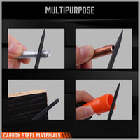 HORUSDY 2x Mini Sharp Flat Steel File Metal Wood Carving Carpentry Tool Durable Kings Warehouse 