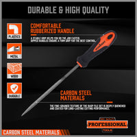 HORUSDY 2x Mini Sharp Flat Steel File Metal Wood Carving Carpentry Tool Durable Kings Warehouse 