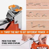 HORUSDY 3in1 Staple Gun Heavy Duty Stapler Fastener Tool Tacker free Staples Kings Warehouse 