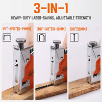 HORUSDY 3in1 Staple Gun Heavy Duty Stapler Fastener Tool Tacker free Staples Kings Warehouse 