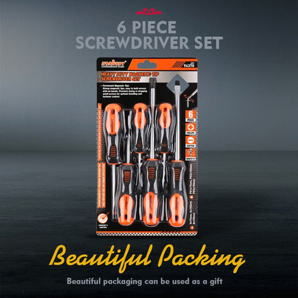 HORUSDY 6Pc Magnetic Screwdriver Set Non-slip Handle Phillips Slotted Tool New Kings Warehouse 
