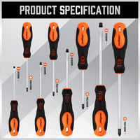 HORUSDY 8Pc Magnetic Screwdriver Set Non-slip Handle Phillips Slotted Tool New Kings Warehouse 