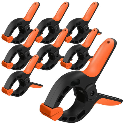 HORUSDY 8Pc Spring Clamp Set Quick Grip Plastic Non-Slip Nylon Clips Woodworking Kings Warehouse 