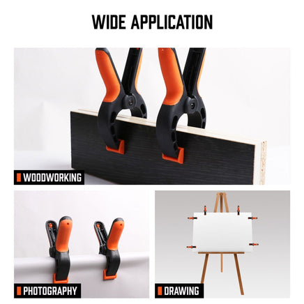 HORUSDY 8Pc Spring Clamp Set Quick Grip Plastic Non-Slip Nylon Clips Woodworking Kings Warehouse 