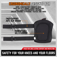 HORUSDY Knee Pads Work Safety Senior Gel Cushion High Density Foam Padding Pair Kings Warehouse 