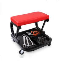 HORUSDY Rolling Creeper Seat Workshop Mechanic Stool Garage Repair Storage Tray Kings Warehouse 