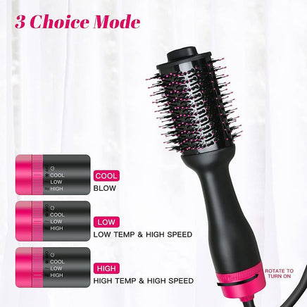Hot Air One-Step Hair Dryer Negative Ion Anti-Frizz Blowout for Drying,Straightening, Curling and Volumizer (AU Plug) Kings Warehouse 