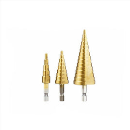 HSS 3pcs Steel Step Cone Set Drill Titanium Bit Hole Cutter 4-12/20/32mm Pouch Kings Warehouse 