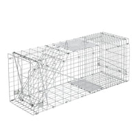 Humane Animal Trap Cage 94 x 34 x 36cm - Silver Kings Warehouse 