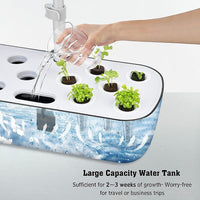 Hydroponics Growing System Indoor Germination Kit 12 Pods Home Gardening LED Kings Warehouse 