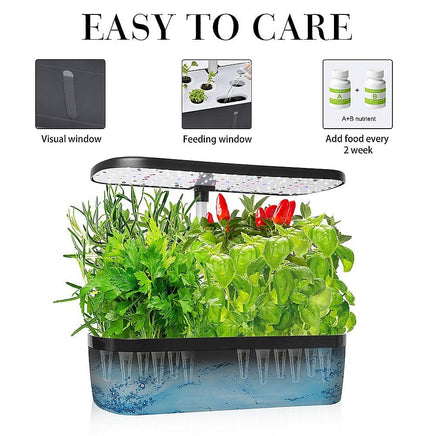 Hydroponics Growing System Indoor Germination Kit 12 Pods Home Gardening LED Kings Warehouse 