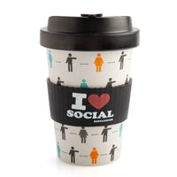 I Heart Social Distancing Eco-to-Go Bamboo Cup Kings Warehouse 