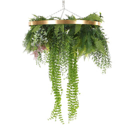 Imitation Gold Artificial Hanging Green Wall Disc 60cm (Limited Edition) Kings Warehouse 