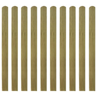 Impregnated Fence Slats 10 pcs Wood 120 cm