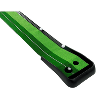 Indoor Practice Putting Green 2.5m Mat Inclined Ball Return Fake Grass 2 Holes KingsWarehouse 