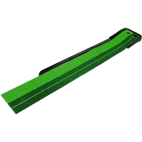 Indoor Practice Putting Green 2.5m Mat Inclined Ball Return Fake Grass 2 Holes KingsWarehouse 