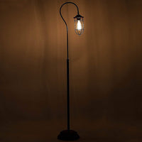 Industrial Floor Lamp with Adjustable Cage Shade Rustic Brushed in Bronze Finish Kings Warehouse 