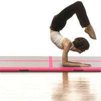Inflatable Gymnastics Mat with Pump 400x100x10 cm PVC Pink Kings Warehouse 