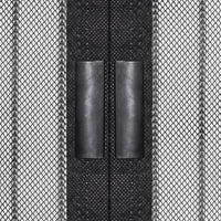 Insect Door Curtain 210 x 100 cm 2 pcs Magnet Black Kings Warehouse 