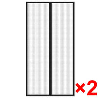 Insect Door Curtain 210 x 100 cm 2 pcs Magnet Black Kings Warehouse 