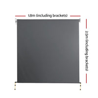 Instahut 1.8m x 2.5m Retractable Roll Down Awning - Grey Instahut Kings Warehouse 