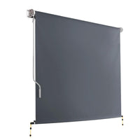 Instahut 2.4m x 2.5m Retractable Roll Down Awning - Grey Instahut Kings Warehouse 