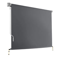 2.7m x 2.5m Retractable Roll Down Awning - Grey