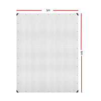 Instahut 5x6m Tarp Camping Tarps Poly Tarpaulin Heavy Duty Cover 135gsm Clear Outdoor Kings Warehouse 