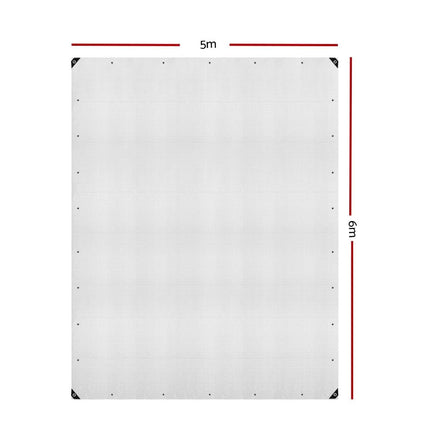 Instahut 5x6m Tarp Camping Tarps Poly Tarpaulin Heavy Duty Cover 135gsm Clear Outdoor Kings Warehouse 