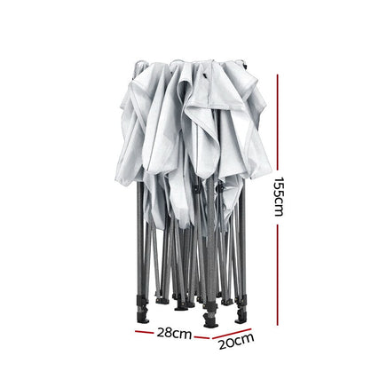 Instahut Gazebo Pop Up Marquee 3x4.5 Outdoor Wedding Gazebos Base Pod Kit White Kings Warehouse 