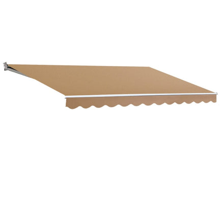 Instahut Retractable Folding Arm Awning Outdoor Awning Canopy 4Mx3M Beige Kings Warehouse 