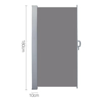 Instahut Retractable Side Awning Shade 1.8 x 3m - Grey Shading Kings Warehouse 