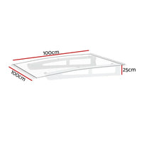 Instahut Window Door Awning Canopy Aluminum Frame Outdoor Patio Sun Shield 1x1m Kings Warehouse 