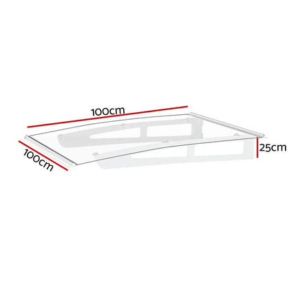 Instahut Window Door Awning Canopy Aluminum Frame Outdoor Patio Sun Shield 1x1m Kings Warehouse 