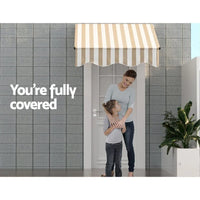 Instahut Window Door Awning Outdoor Canopy SunShield Patio Balcony 1X1M Kings Warehouse 