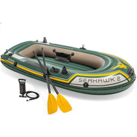 INTEX Seahawk 2 Person Inflatable Boat Fishing Boat Raft Set 68347NP Kings Warehouse 