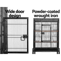i.Pet Bird Cage Pet Cages Aviary 144CM Large Travel Stand Budgie Parrot Toys Bird Kings Warehouse 