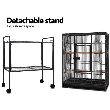 i.Pet Bird Cage Pet Cages Aviary 144CM Large Travel Stand Budgie Parrot Toys Bird Kings Warehouse 