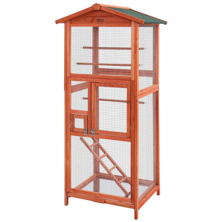 i.Pet Bird Cage Wooden Pet Cages Aviary Large Carrier Travel Canary Cockatoo Parrot XL Coops & Hutches Kings Warehouse 